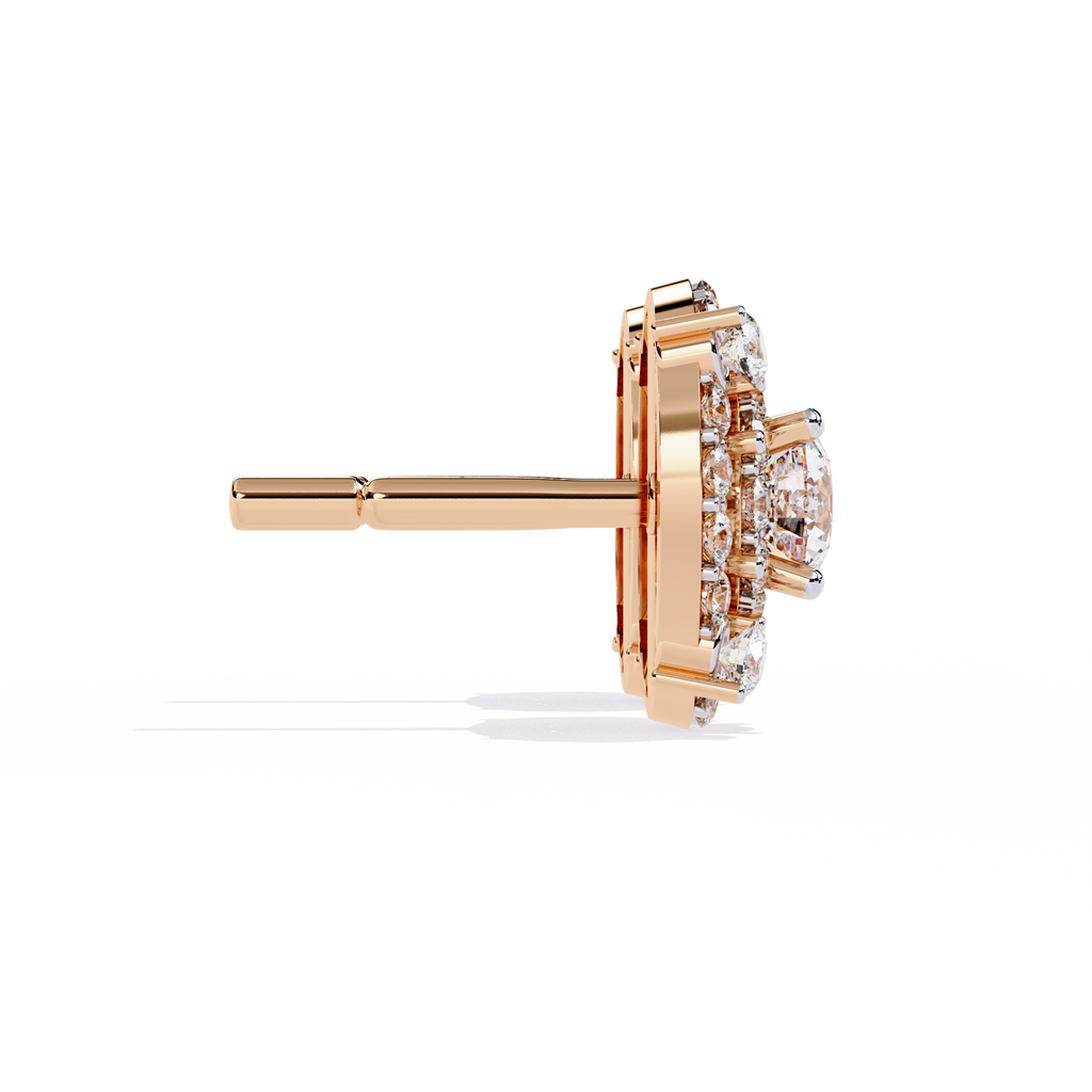Floret Lock Lab Grown Diamond Earrings