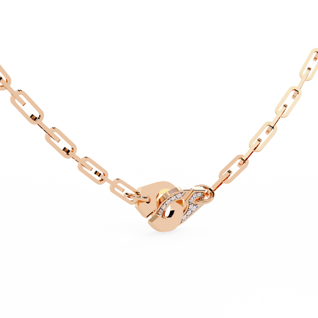 Nova Bolt Diamond Link Necklace