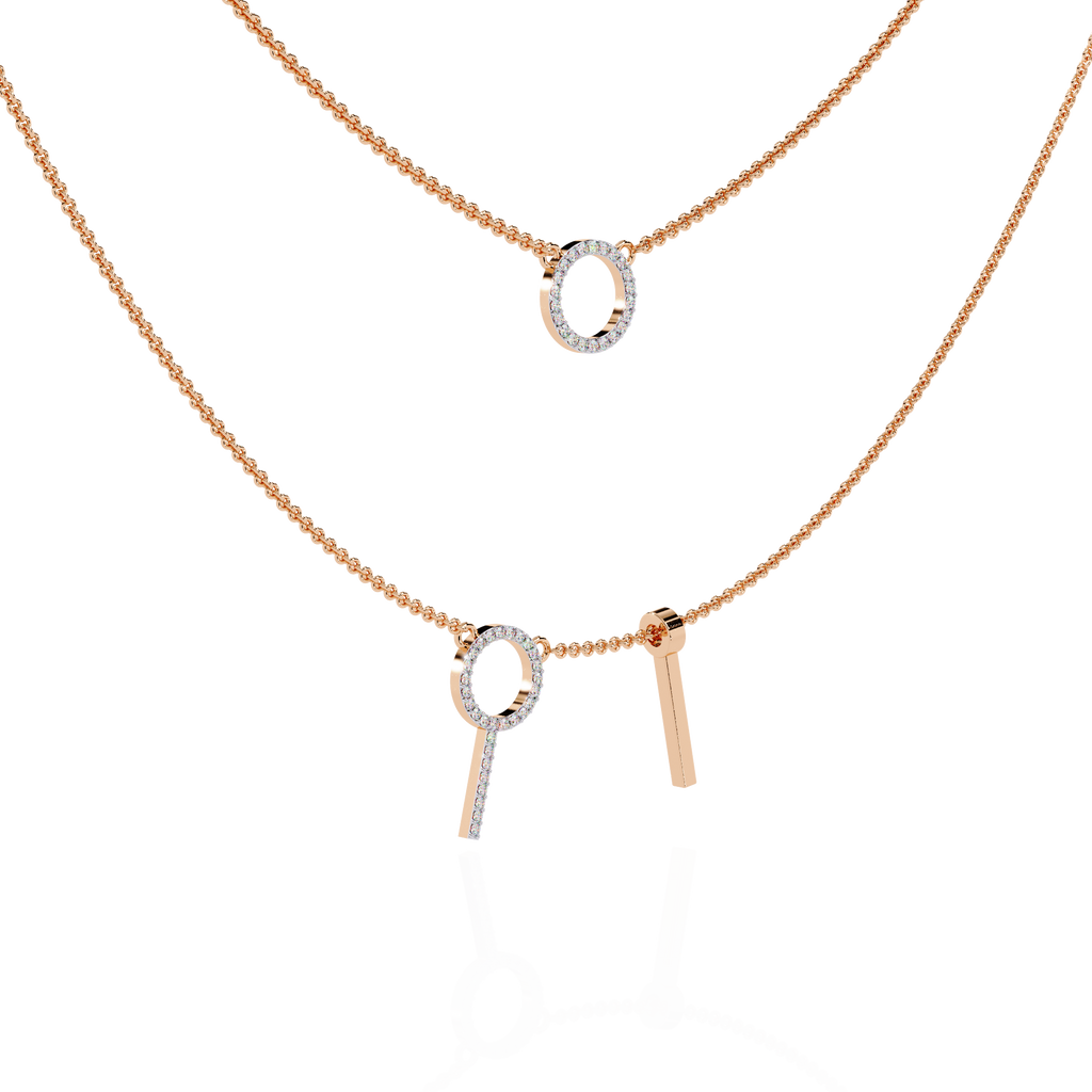 Orbit & Axis Diamond Necklace Duo