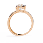 Round Cut Open Band Lab Grown Diamond Ring